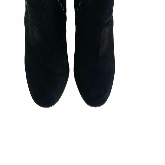 Lands End Buckle Ankle Boot Suede Bootie Black 9 - Picture 4 of 11